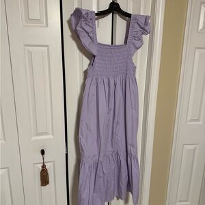 Lavender OPT Ruffle Sleeve Dress